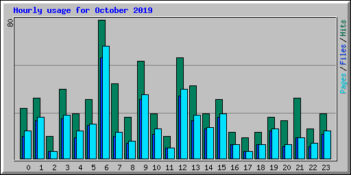 Hourly usage for October 2019