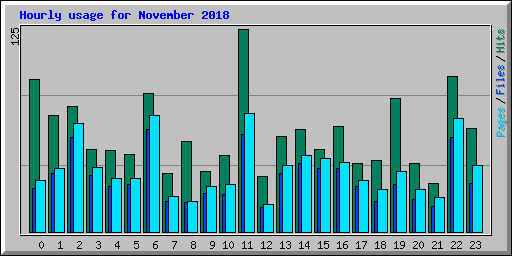 Hourly usage for November 2018