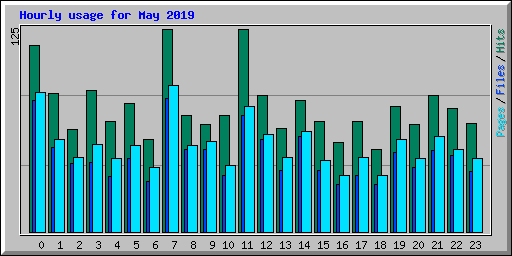 Hourly usage for May 2019