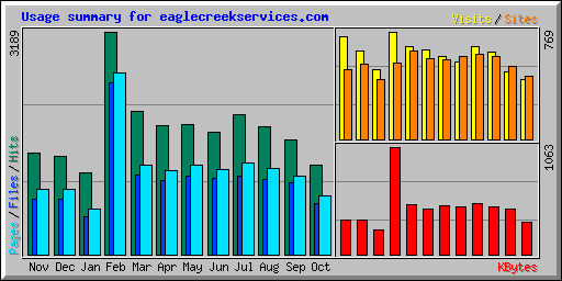 Usage summary for eaglecreekservices.com